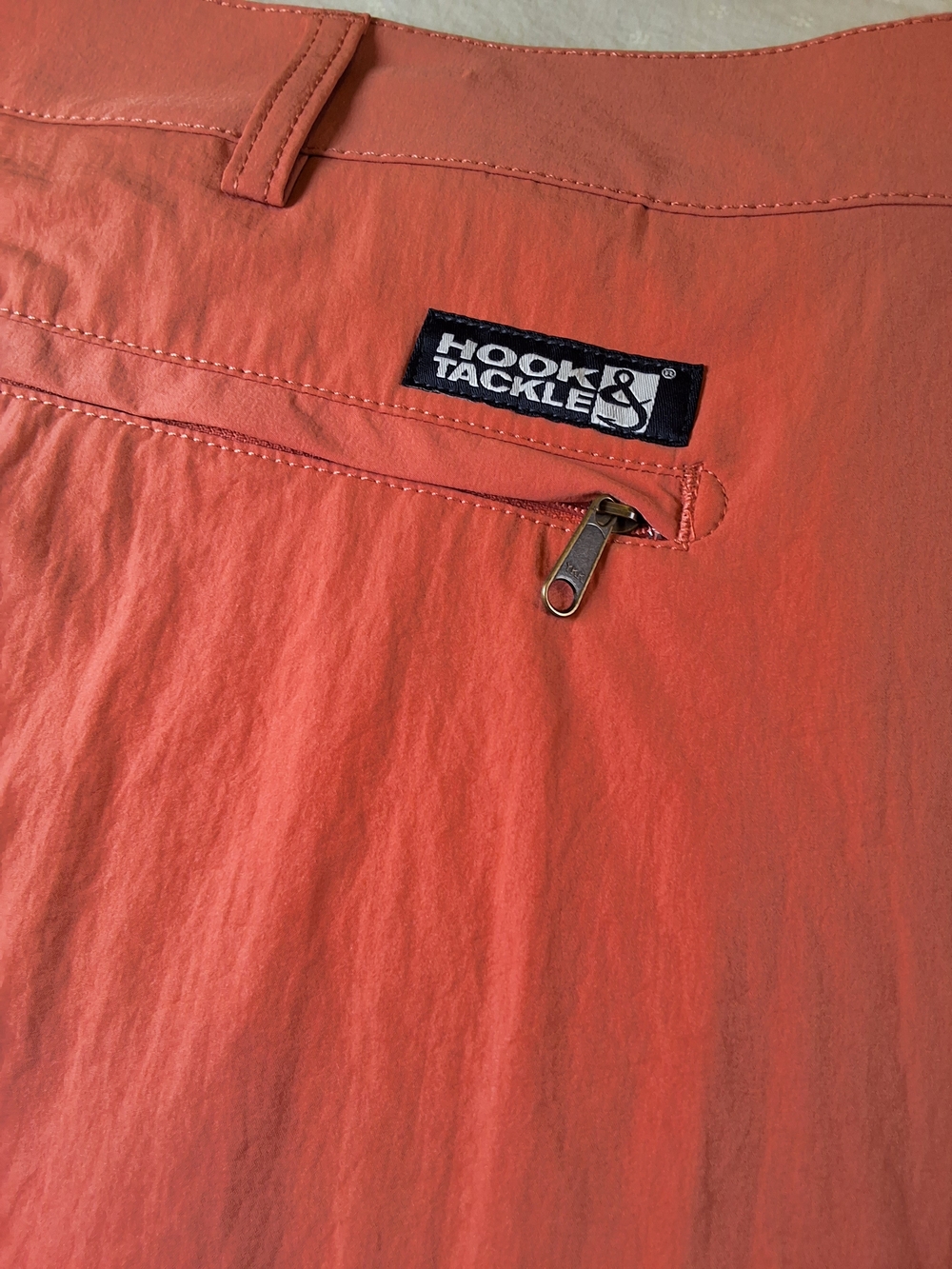 Hook & Tackle Men’s Coral Orange Quick-Dry Fishing Shorts